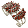 Juspert Wilson, Bracelet, Mediterranean Coral, Cluster, Navajo Handmade, 6 5/8"