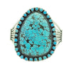 Phillip Yazzie, Cluster Bracelet, Chinese Turquoise, Navajo Handmade, 6 3/4"