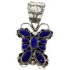 Tyler Brown, Pendant, Butterfly, Lapis Lazuli, Silver, Navajo Handmade, 3 1/4"