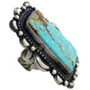 Tom Lewis, Ring, Number Eight Turquoise, Sterling Silver, Navajo Made, 10 1/2