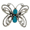 Geraldine James, Ring, Butterfly, Turquoise, Navajo Handmade, Adjustable