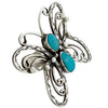 Geraldine James, Ring, Butterfly, Turquoise, Navajo Handmade, Adjustable
