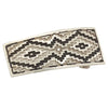 Dan Jackson, Belt Buckle, Rug Design, Silver, Overlay, Navajo Handmade, 3/4"