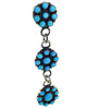 Devin Brown, Dangle Earrings, Kingman Turquoise, Navajo Handmade, 3 7/8"