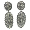 Rita Lee, Dangle Earrings, Pierced, Sterling Silver, Navajo Handmade, 3 7/8"