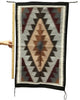Sarah Howe, Navajo Handwoven Rug, Single Diamond Pattern, 40” x 24”