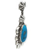 Thomas Jim, Earrings, Kingman Turquoise, Navajo Handmade, 2 3/8" x 1 1/8"vv