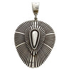 Ron Bedonie, Sunburst Pendant, Four Layers Silver, Navajo Handmade, 2 5/8''