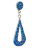 Lynelle Johnson, Earrings,Blue Opal,Fish Scale Inlay, Zuni Handmade, 3 5/8