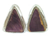 Andy Cadman, Earrings, Purple Spiny Oyster Shell, Navajo Handmade, 1 3/8"