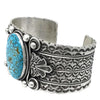 Bo Reeves, Bracelet, Kingman Turquoise, Stamping, Navajo Handmade, 7 1/8"