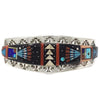 Ervin Tsosie, Bracelet, Night Ceremony, Multi Stone Inlay, Navajo Made, 6 1/4"