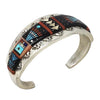 Ervin Tsosie, Bracelet, Night Ceremony, Multi Stone Inlay, Navajo Made, 6 1/4"