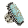 Herman Smith, Ring, Number Eight Turquoise, Old Style, Navajo Handmade, 9