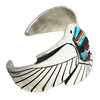 Aaron John, Bracelet, Hummingbird, Multi Stone Inlay, Navajo Handmade, 6 1/8"