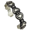 Thomas Jim, Bracelet, Stackable, Silver Applique, Navajo Handmade, 6 13/16"