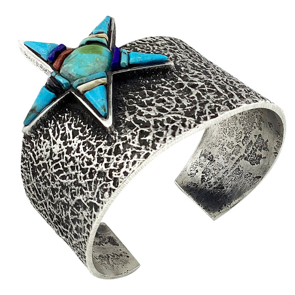 Aaron Anderson, Bracelet, Multi-Stone Shooting Star, Navajo Handmade, 6 5/8