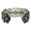 Roland Dixon, Bracelet, Silver Buttons, Stamping, Navajo Handmade, 6 7/8"