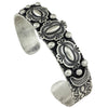 Bo Reeves, Bracelet, Stamped Silver, Traditional, Navajo Handmade, 7 1/8"
