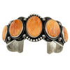 Darrell Cadman, Bracelet, Orange Spiny Oyster Shell, Navajo Handmade, 6 5/8"