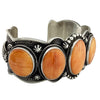 Darrell Cadman, Bracelet, Orange Spiny Oyster Shell, Navajo Handmade, 6 5/8"