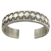J.R. Tolino, Bracelet, Silver Overlay, Rug Design, Navajo, 6 3/8"