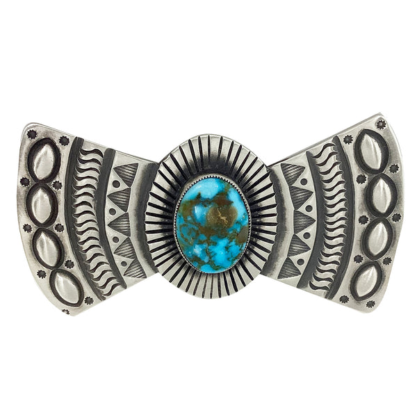 Calvin Martinez, Bowtie Ring, Royal Blue Royston Turquoise, Navajo Handmade, 9