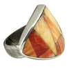 Lester James, Ring, Inlay, Wide, Spiny Oyster Shell, Navajo Handmade, 10 1/2