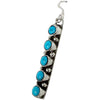 Geraldine James, Dangle Earrings, Kingman Turquoise, Navajo Handmade, 2 3/16"