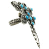 June Delgarito, Ring, Dragonfly, Kingman Turquoise, Navajo Handmade, Adjustable
