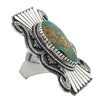Bobby Johnson, Ring, Easter Blue Turquoise, Silver Overlay, Navajo Made, 10