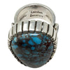 Landon Secatero, Ring, Egyptian Turquoise, Sterling Silver, Navajo Handmade, 6