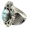 Kary Begay, Ring, Number Eight Turquoise, Silver Overlay, Navajo Made, 11 1/2