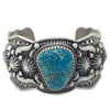Roland Dixon, Bracelet, Fox Turquoise, Applique, Navajo Handmade, 7"