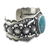 Roland Dixon, Bracelet, Fox Turquoise, Applique, Navajo Handmade, 7"
