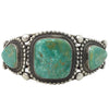Rick Martinez, Bracelet, Fox Turquoise, Big, Silver, Navajo Handmade, 7 1/4"