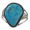 Virgil Begay, Bracelet, Kingman Turquoise, Old Style, Navajo Handmade, 6 3/8”