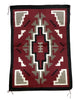Louise Tsosie, Navajo Handwoven Rug, Ganado Red Pattern, 34” x 24”