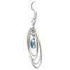 Edith Kee, Earrings, Sterling Silver, Turquoise, Navajo 2 1/4'' x 1 1/4"
