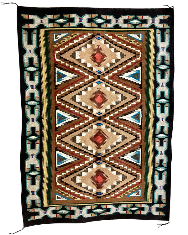 Rosemary Sagg, Teec Nos Pos, Navajo Handwoven Rug, 45” x 64”