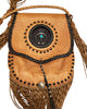 Aaron Anderson, Turquoise Naja Button, Twisted Fringe Cheyenne Elk Hide Bag