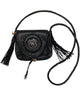 Aaron Anderson, Four Direction Pin, Twisted Fringe Papago Black Cow Hide Bag