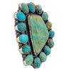 Anthony Skeets, Turquoise Cluster Ring, Various Mines, Navajo Made, Adjustable