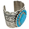 Kenneth Jones Jr, Bracelet, Kingman Turquoise, Cluster, Navajo Handmade, 7 1/2"