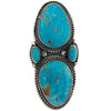 Glenn Livingston, Ring, Turquoise Mountain, Silver, Navajo Handmade, Adjustable