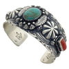 Andrew Gordon, Bracelet, Turquoise, Mediterranean Coral, Navajo Handmade, 6 1/2"