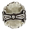 Thomas Jim, Ring, Egyptian Turquoise, Sterling Silver, Navajo Handmade, 7 1/2