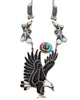 Don Dewa, Necklace, Earring, Eagle, Sunface, Feather, Zuni Handmade, 26"