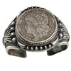 Harry H Begay, Bracelet, 1886 Lady Liberty Coin, Ingot, Navajo Handmade, 7"