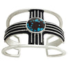 Kelsey Jimmie, Bracelet, Egyptian Turquoise, New Mexico Zia, Navajo Made, 6 1/2"